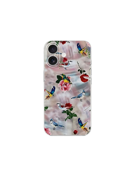 Handyfolie Rückseite für iPhone – Blumen & Vögel Motive | 4 Designs