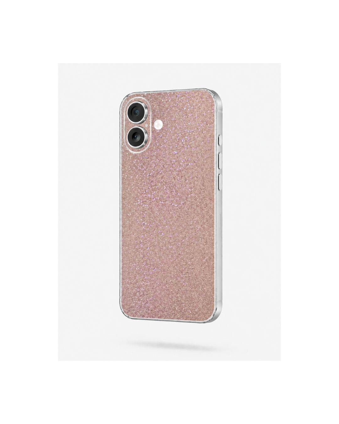 Rosé Handyfolie für die Rückseite selbstklebend mit feinem Glitzer Effekt und schimmernder Oberfläche für iPhone Felima Design