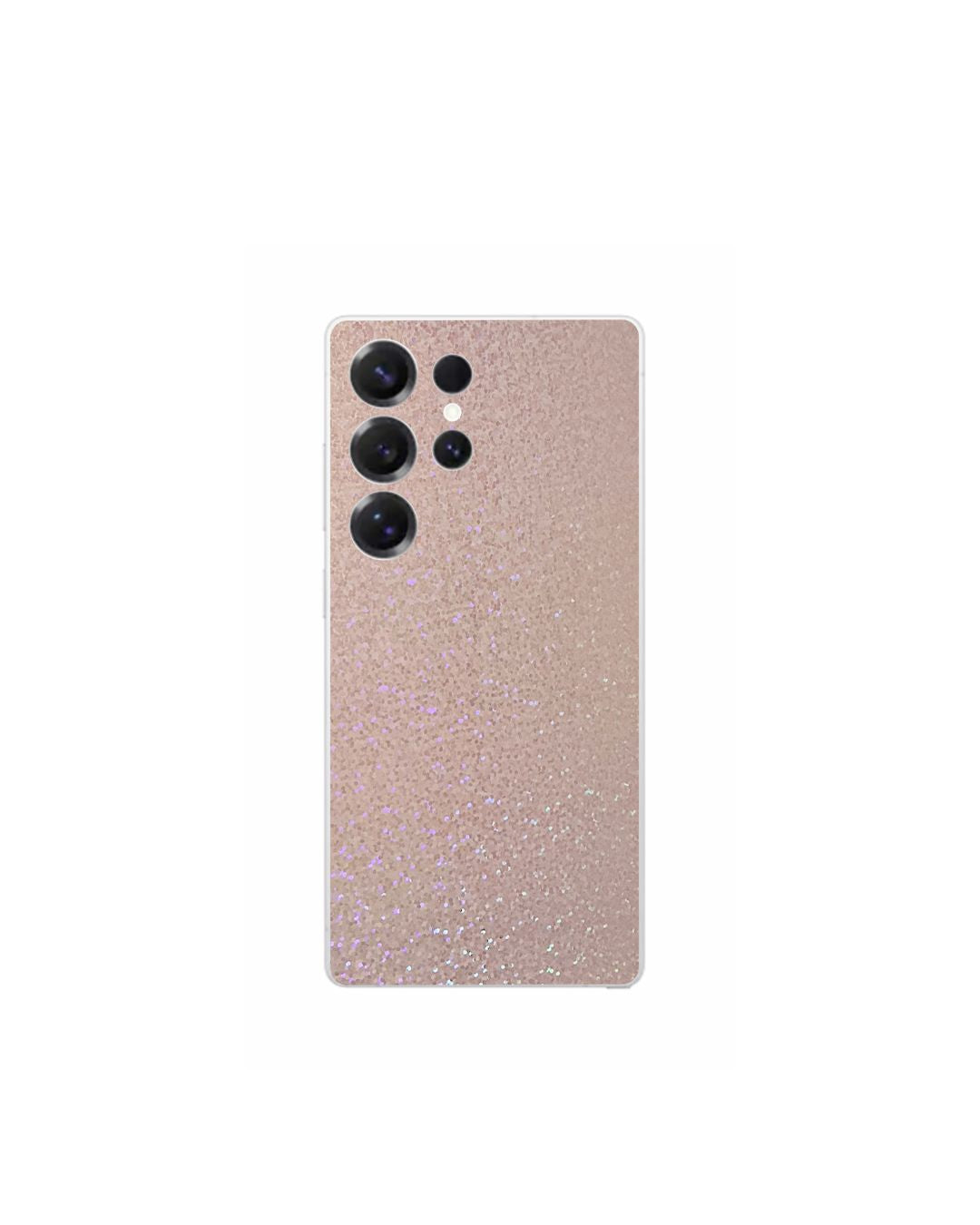 Rosé Glitzer Handyfolie Samsung Rückseite – romantische Schutzfolie Felima Design