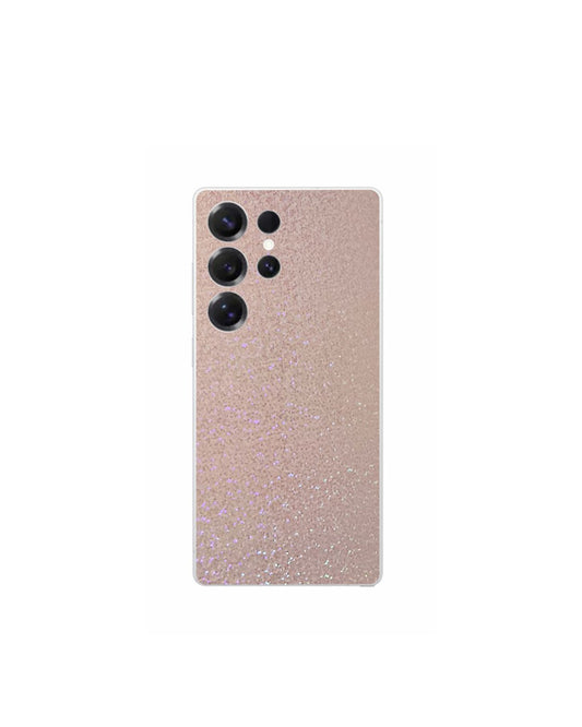 Rosé Glitzer Handyfolie Samsung Rückseite – romantische Schutzfolie Felima Design
