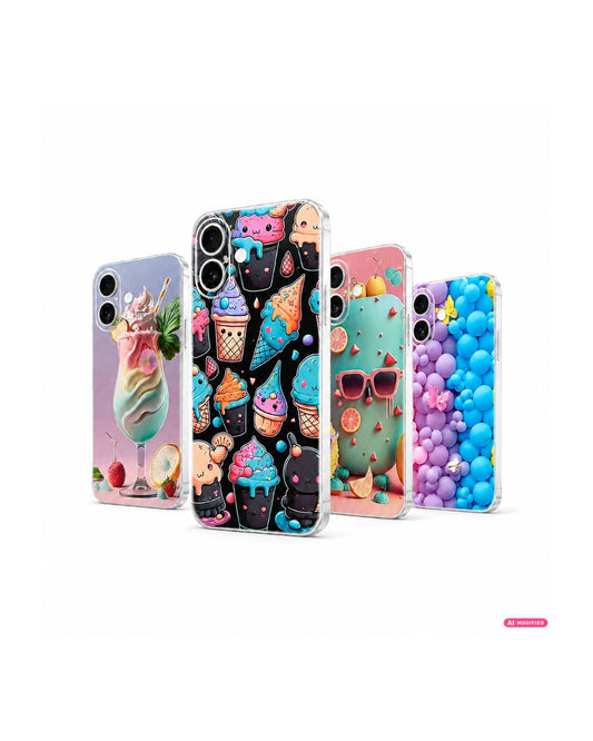 Handyfolie Rückseite für iPhone – Sommer Motive Eis & Obst | 4 Designs