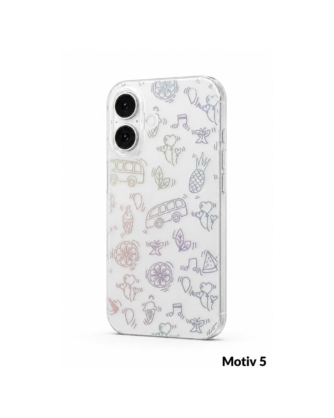 Holografische Handyfolie für iPhone | Hunde, Herzen & Kritzeleien | 5 Designs