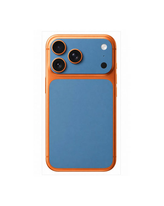 iPhone mit Handyfolie für die Rückseite: einfarbig Hellblau Metallic