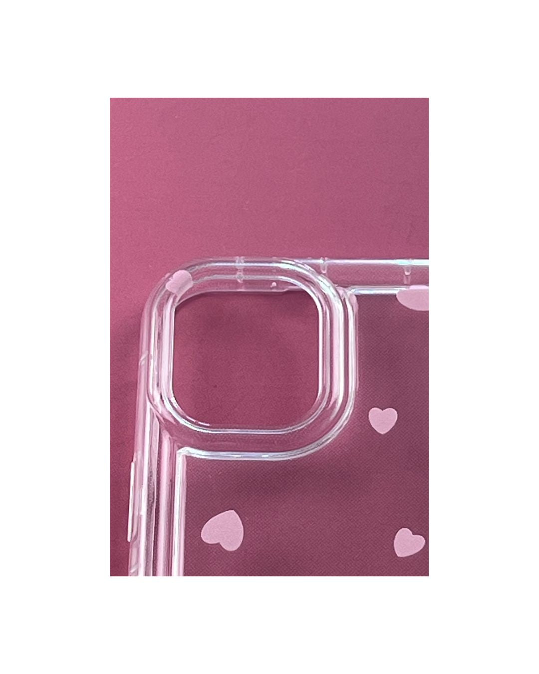 Clear Case Pink Hearts Edition