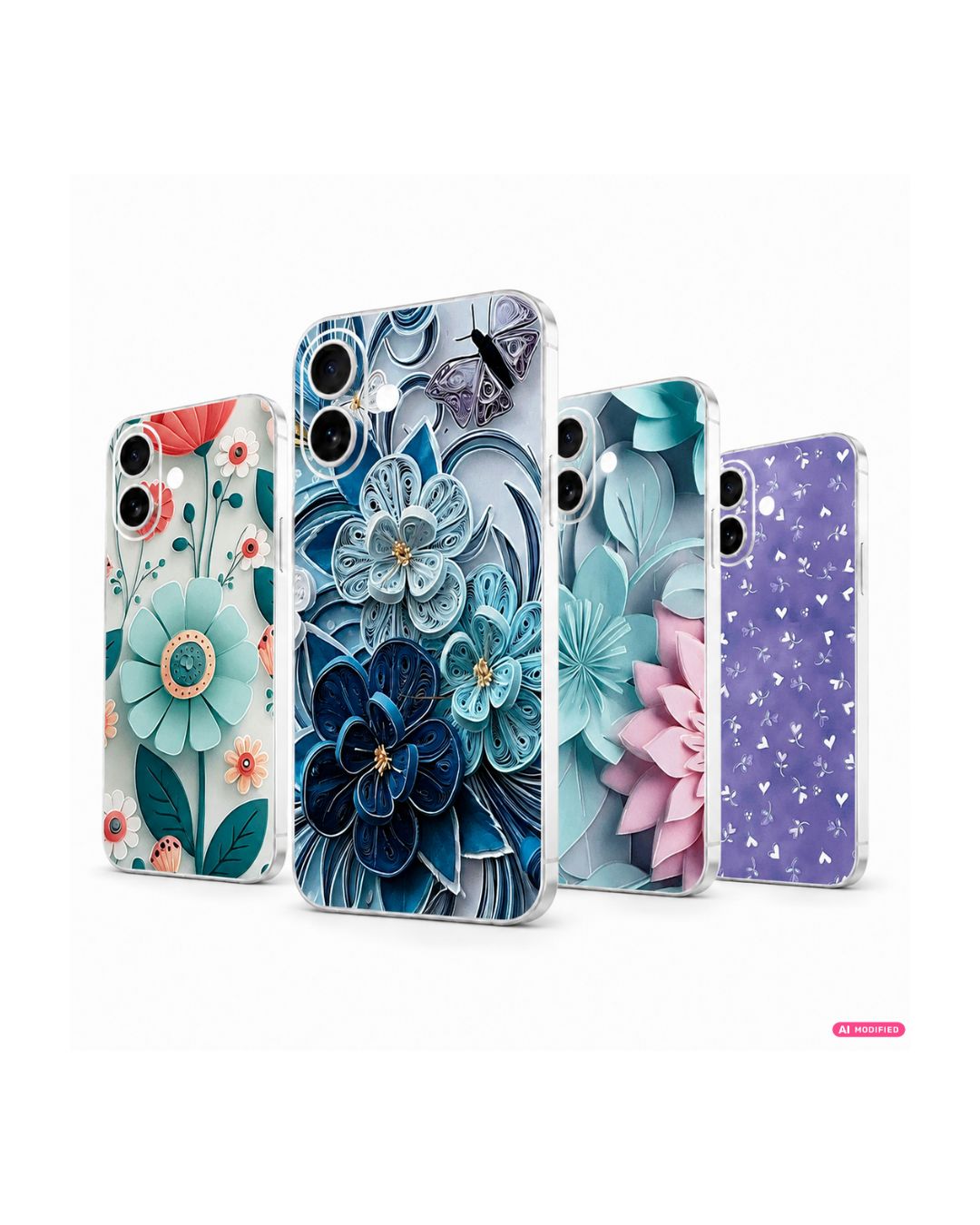 Handyfolie Rückseite für iPhone – Blumen Motive | 4 Designs