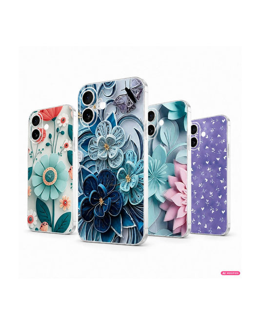 Handyfolie Rückseite für iPhone – Blumen Motive | 4 Designs