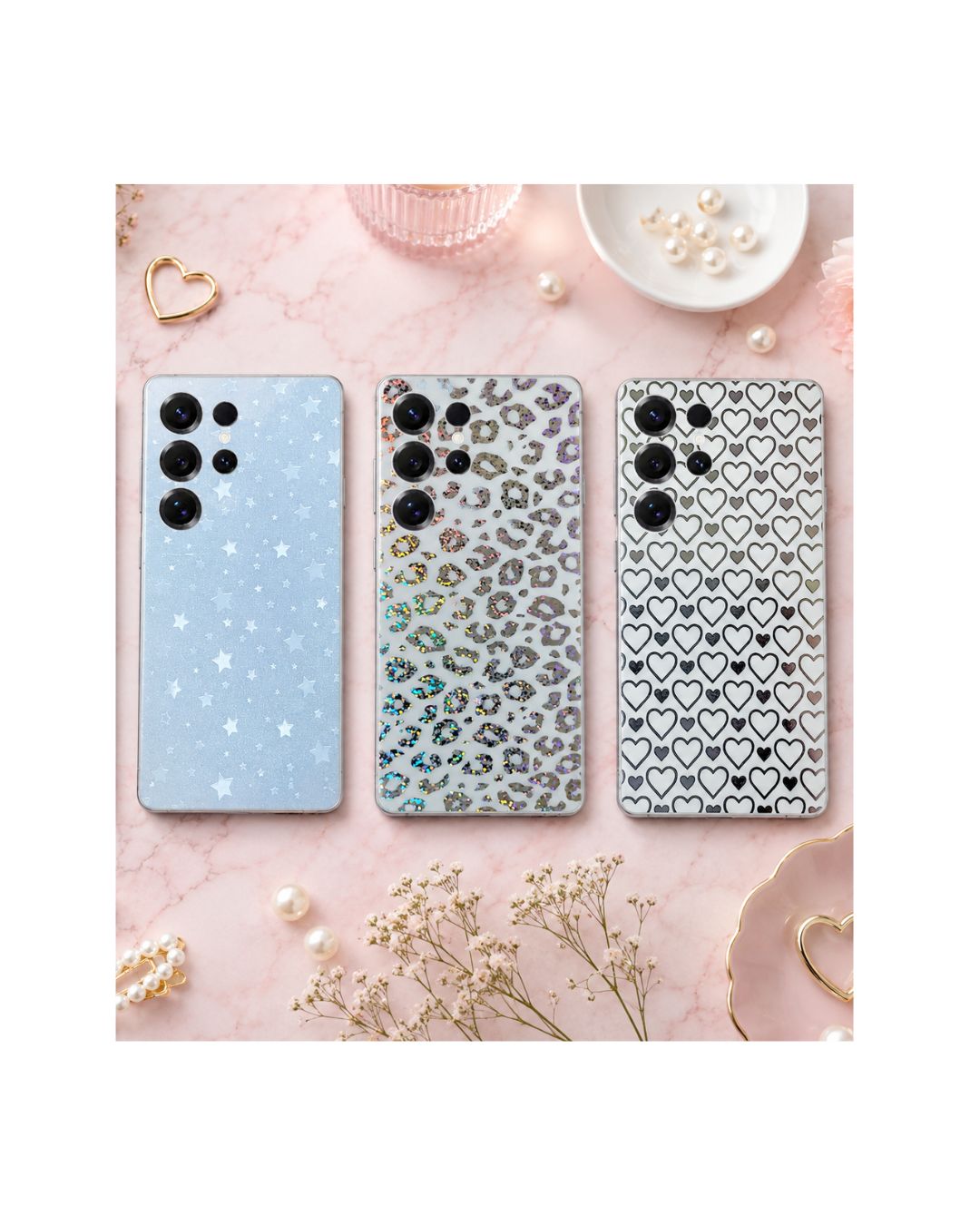 Holografische Handyfolie Samsung | Schmetterlinge, Herzen & Leo | 5 Muster