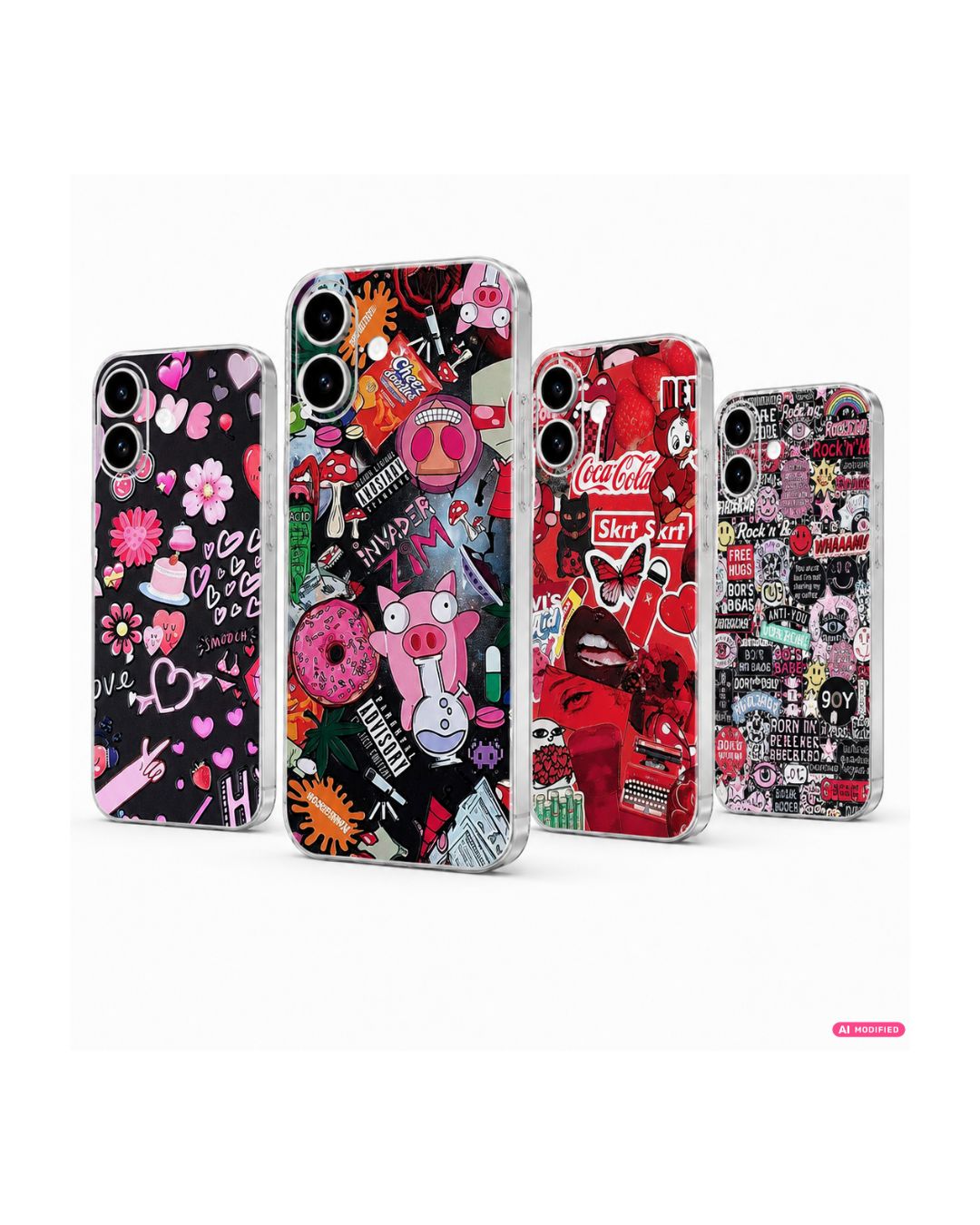 Handyfolie Rückseite für iPhone – Retro Pop Art Motive | 4 Designs